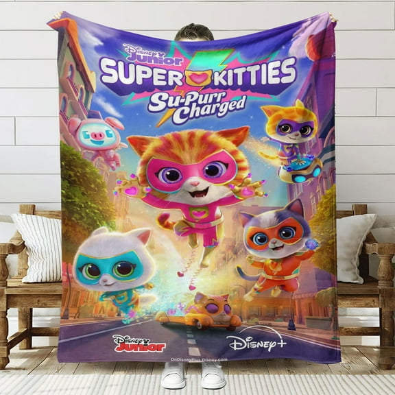 Super Kitties Throw Blanket Gifts for Fans Lover Girls Boys Women Present Hoodie Him Bed 60"x80"