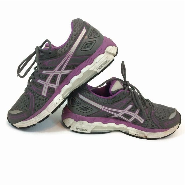 Asics Gel-Forte Womens Running Shoes Size 8.5 Grey Purple Athletic T359N