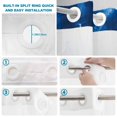 thumbnail image 3 of No Hook Shower Curtain with Built-in Rings - Abstract Explosion Tie Dye Washable Waterproof Fabric Bathroom Curtains for Hotel,Rentals, 72 X 78 Inch Long , Blue White, 3 of 8