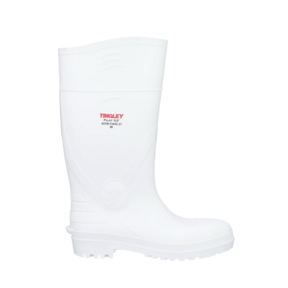 Tingley Men's Plain Toe Rain Boot, White, 13 CA1
