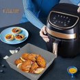 thumbnail image 2 of Rectangle Silicone Fryer Liner Dual Handles Food Grade BPA Free Heat Resistant Dishwasher Safe Reusable Oven Baking Tray Basket Bowl Kitchen Supplies, 2 of 5
