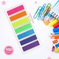 thumbnail image 2 of Sticky Notes Flags, 7 Couleurs Index Index Flag Couleurs Vives Page Index Stickers Translucides Page pour Page Bookmarks-Rectangle, 2 of 6