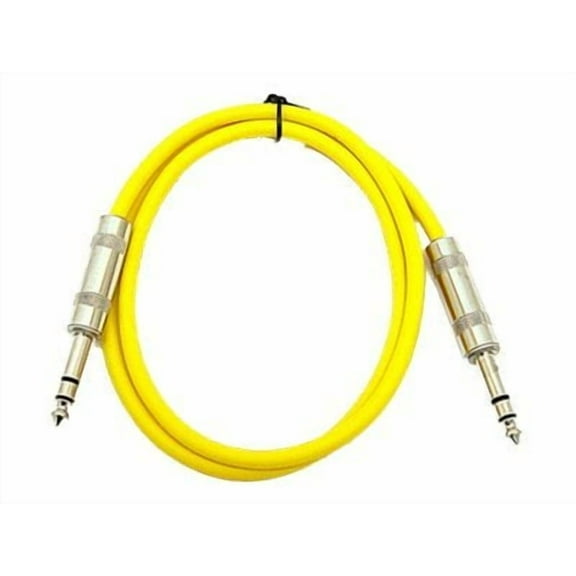 Seismic Audio SATRX-3 - Audio cable - stereo jack male to stereo jack male - 91 cm - shielded - yellow