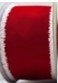 Red and White Joyel Flocked Christmas Ribbon, by Holiday Time