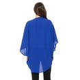 thumbnail image 4 of Women's Solid Casual Chiffon loose Kimono Sleeve Open Front Cardigan Capes, 4 of 4