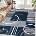 thumbnail image 5 of Modern Washable Area Rugs, Contemporary Geometric Circles Carpet with Non-Slip Backing, 5 of 8