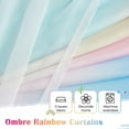 thumbnail image 2 of 100% Blackout Curtains with Sheer Overlay Mix and Match Double Layer Drapes 63 Inch Length 2 Panels for Girls Room Bedroom Room Nursery Ombre Rainbow Grommet Window Treatment with Tiebacks, 2 of 19