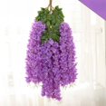 thumbnail image 1 of 10 unidades, flor de glicina simulada, cadena de flores de frijol violeta, flor de seda de plástico colgante, planta decorativa, flor de techo, 1 of 2
