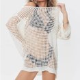 thumbnail image 2 of fatyb Women's Swimsuit Cover up Long Sleeve Crochet Bathing Suit Hollow out Coverup Summer Beach Dress, 2 of 5