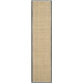thumbnail image 3 of SAFAVIEH Natural Fiber Arbor Bordered Runner Rug, Natural/Navy Blue, 2'6" x 12' - Coastal Design, Natural & Navy Blue, Seagrass, Ideal for Entryway, Kitchen, Living Room, Office, Hallway, 3 of 11