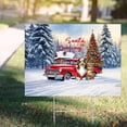 thumbnail image 4 of Santa is Coming Shetland Sheepdog Merry Christmas Xmas Noel Truck Tree Yard Sign Sheltie Dog Lover Gifts Outdoor Home Lawn Garden Porch Decor - 02023, 4 of 5