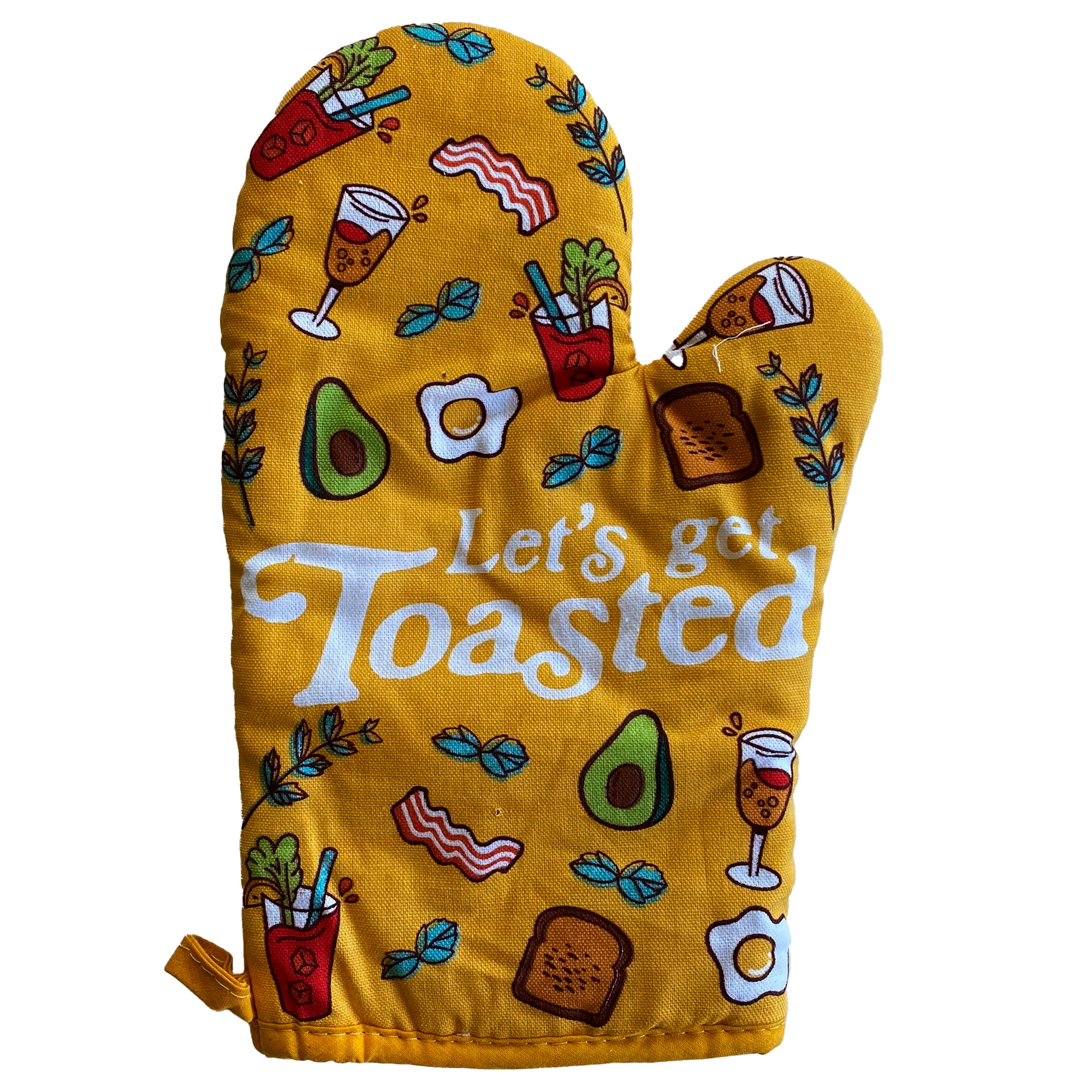 THRONKENGER Oven Mitts Cute Bear Oven Mitt, Kitchen Gloves with Heat  Resistant and Flexibility of Cotton Cooking Set of 2 (Brown)