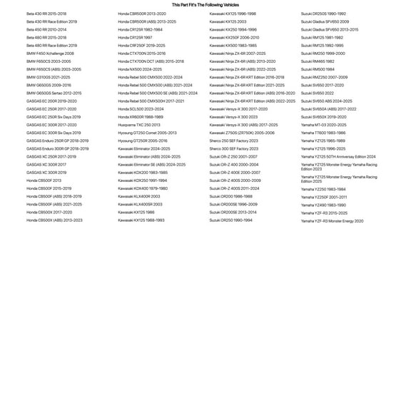 TUSK 520 Gold X-Ring Chain 520x112 for Suzuki SV650 ABS 2024