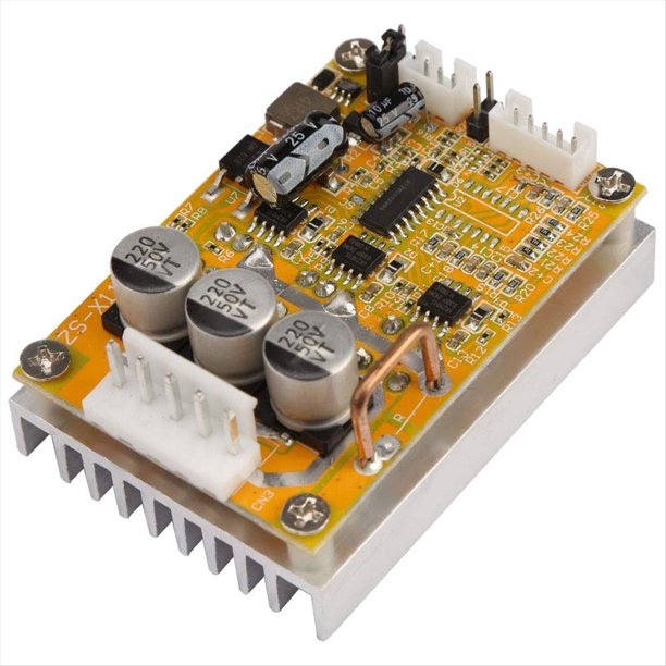 Placa Controladora de Motor BLDC Trifásico Sin Sensores de Amplio Voltaje de 5 V-36 V y 350 W, Módulo Controlador de Motor ESC Sin Escobillas con Disipador de .