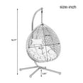 thumbnail image 5 of LEGAHOME Egg Chair, All-Weather PE Rattan Hanging Egg Chair Basket Chair with Stand and Removable Cushion, Wicker Swing Chair Hammock Chair for Indoor and Outdoor Use, Black&Beige, 5 of 9