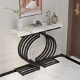 PAKASEPT Console Table, 40 inch Modern Faux Marble Entryway Table with