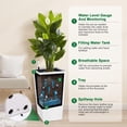 thumbnail image 2 of 22.5 Inch Tall Planter Set of 2 Large Rattan Flower Pot with 2 Trays & a Water Level Monitor & Wheels Outdoor and Indoor for Patio, Porch, Living Room, or Home Office, White, 2 of 9
