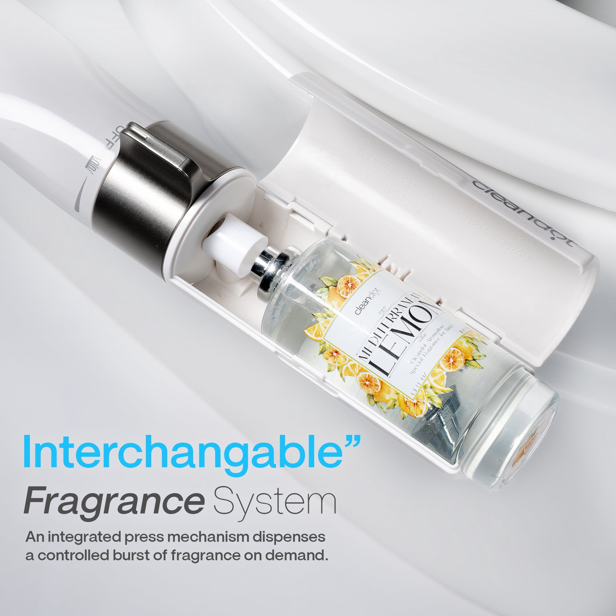 Bidet Attachment for Toilet, Scented Bidet with Fragrance Spray, Self Cleaning and Retractable Bidet Sprayer with Ajustable Pressure, Frontal & Rear Wash Non Electric Bidet for Toilet Seat (Lemon)