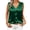 Green, variant on Women's Sleeveless Shirt Business Casual Blouse Classic Lapel Elegant Satin Top, Wine M