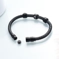 thumbnail image 6 of Leather Braided Bracelet Cremation Jewelry for Ashes Funeral Urns Bracelet for Cremation Ashes Wrist Wrap, 6 of 6