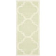 thumbnail image 4 of SAFAVIEH Cambridge Justine Geometric Quatrefoil Wool Runner Rug, Light Green/Ivory, 2'6" x 6', 4 of 11