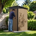 thumbnail image 3 of Devoko 5×3 ft.Patio Metal Shed, Lockable Garden Shed for Outdoor Backyard Patio Storage, 3 of 9