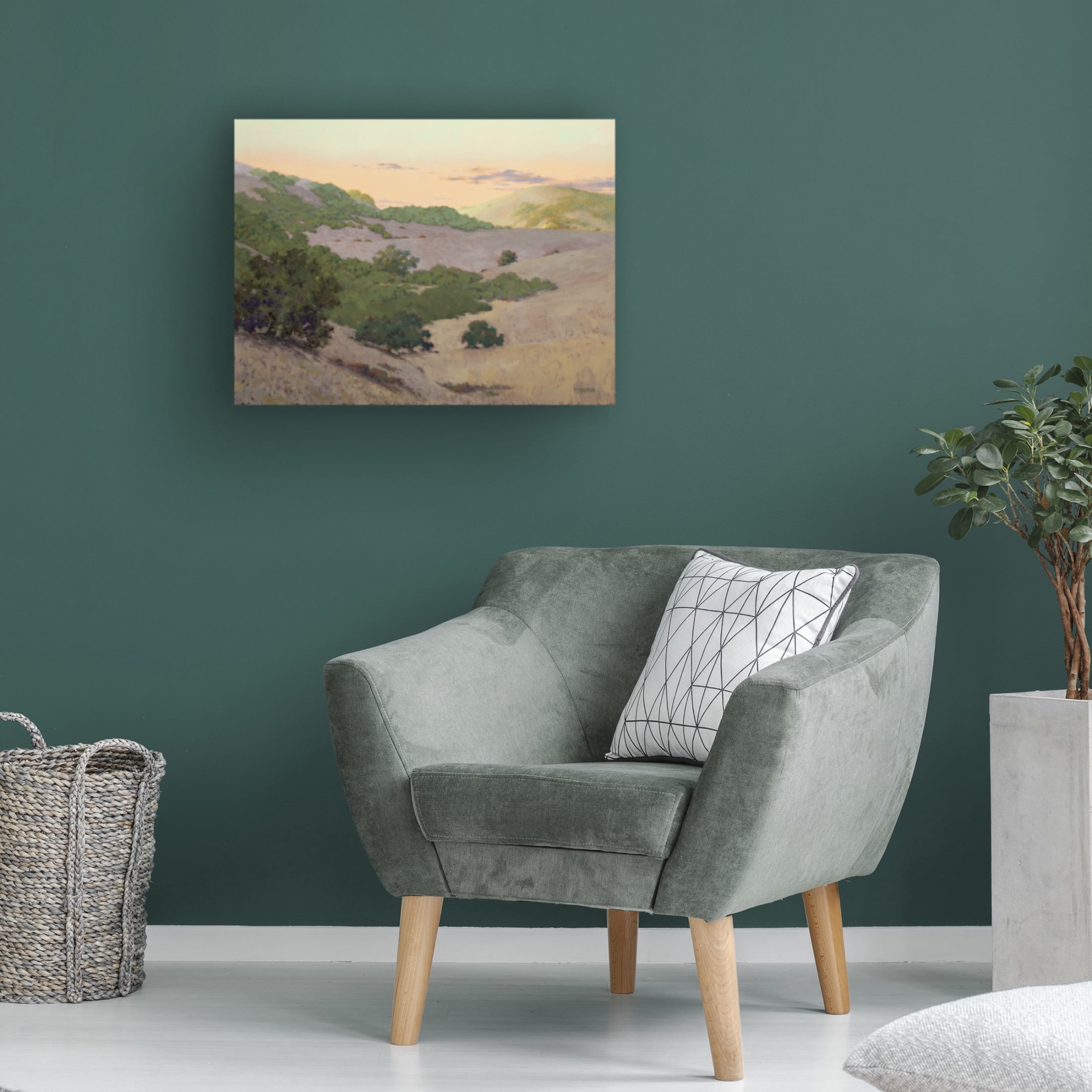 Canvas Wall Art - Ed Penniman 'San Juan Bautista Hills' Wall Art for Living Room, Bedroom, or Office Décor by Trademark Fine Art - 24 x 18 Inches