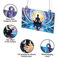 thumbnail image 3 of 89Bloom Yoga Stained Glass Hologram Ornament, Stained Glass Suncatcher Ornaments Home Decor, Holographic Ornaments, 3 of 6
