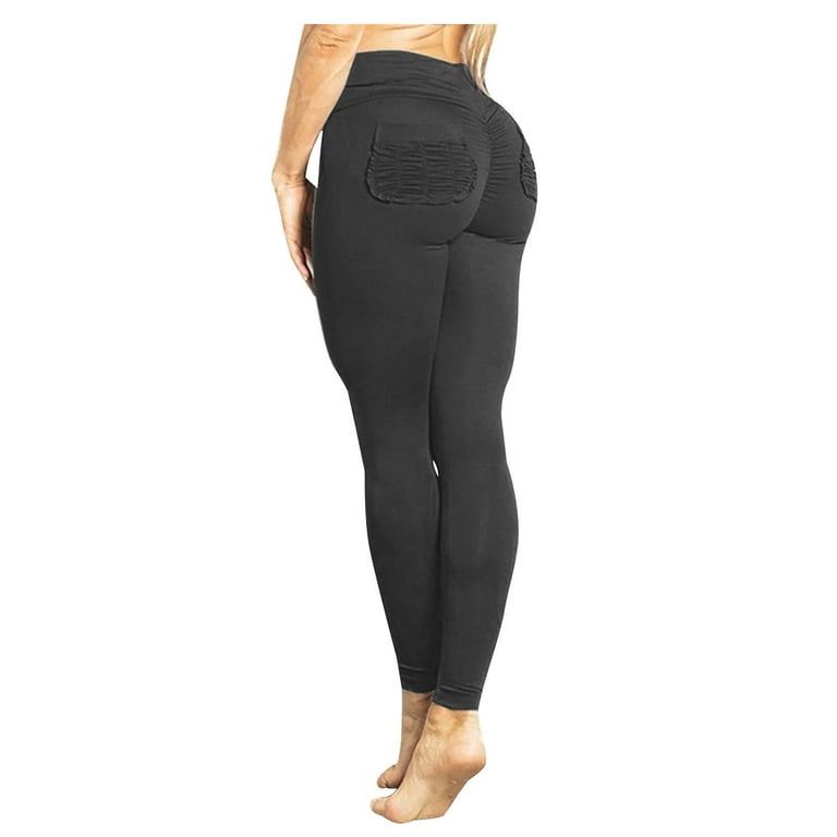 Pxiakgy yoga pants women Waist Pocket Pants Yoga Suckled Women Exercise  Stretch High Fitness Yoga Pants crazy yoga leggings womens yoga pants Black  +