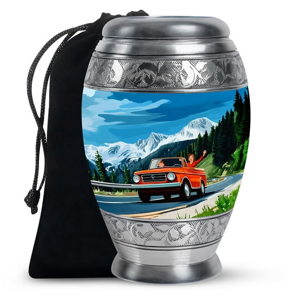 KARYLIZ Car Urns For Human Ashes Adult Man - Urn For Human Ashes Adult Men - Urns For Human Ashes Adult Female - Burial Urn For Adult Human Ashes - Cremation for Male Dad (10inch)