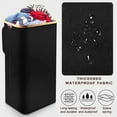 thumbnail image 3 of FOUKUS Large Laundry Hamper with Lid, 100L Laundry Basket with Bamboo Handles for Clothes and Toys, Freestanding Collapsible Laundry Basket with Inner Bag for Bedroom and Bathroom-Black, 3 of 5