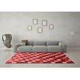 thumbnail image 3 of Ahgly Company Indoor Rectangle Checkered Red Modern Area Rugs, 2' x 3', 3 of 4