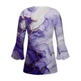 thumbnail image 4 of LYXSSBYX Long Sleeve Shirts for Women Women Fashion Printed Casual V-Neck Short Sleeve Loose T-Shirt Blouse Tops, 4 of 5
