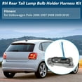thumbnail image 2 of Soporte de Bombilla de Luz Trasera Derecha Único para Volkswagen Polo 2006 2007 2008 2009 2010 No. 6QD945258A Zócalo de Cableado de Luz Trasera para VW Polo, 2 of 7