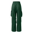 thumbnail image 5 of Men's Baggy Cargo Pants Loose Fit Drawstring Parachute Pants Mens Summer Pants Dark Green S, 5 of 6