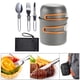thumbnail image 5 of Kit de utensilios de cocina para acampar 5 piezas Mochilero Senderismo Vajilla Olla Sartén Tazón, Pesca al aire libre Cocinar Cubiertos plegables Tene naranja Macarena Utensilios de cocina al aire libre, 5 of 8