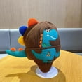 thumbnail image 2 of VNKIDY Kids Hats Children Winter Knitted Hat with Cute Dinosaur Design 3D Dinosaur Tail Colorful Spikes For Boys Girls Cold Weather Fashionable Headwear, 2 of 4