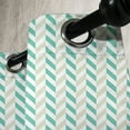 thumbnail image 4 of Ambesonne Chevron Grommet Curtain, Herringbone Springtime, 50" x 63", Sea Green Eggshell White, 4 of 6