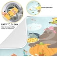 thumbnail image 2 of SKYSONIC Thanksgiving Dish Drying Mat for Kitchen Counter, Autumn Pumpkin Maple Leaves Ultra Absorbent Reversible Microfiber Dishes Drying Rack Pad Heat-resistant Mats 16x18in, 2 of 7