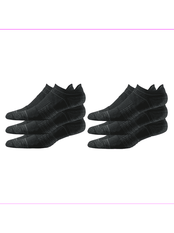 Premium Athletic Low Socks (6 Pack), Black