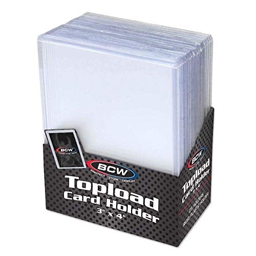 Toser de tarjeta TopLoad BCW para tarjetas comerciales estándar, 3 "x 4", hasta 20 pts, 100 conteos BCW Ver descripción