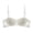 White, variant on Women's Double Lined Bralettes New Fashion Women Solid Color Steel Rings Lace Bowcotton Pad Gathering Daily Bra Wine 34