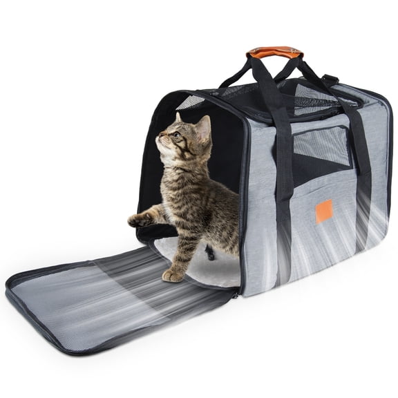 ABCPOW Cat Carriers Dog Puppy Carrier Pet Carrier,TSA Airline Approved Cat Carrying Case Soft Sided Collapsible Waterproof Pet Travel Carrier Bag for Small Medium Pets Cats Dogs Puppies (Up To 15lbs)