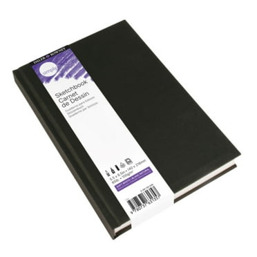 Daler-Rowney Simply... Sketchbook, Soft White Pages, (65lb/100g), Black Hardcover Binding, 110 Sheet, 5.5" x 8.5"