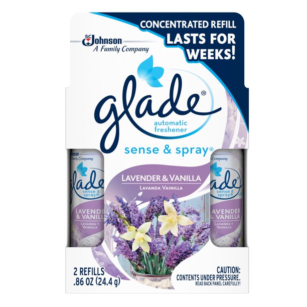 Glade Sense & Spray Automatic Air Freshener Refill, Lavender & Vanilla