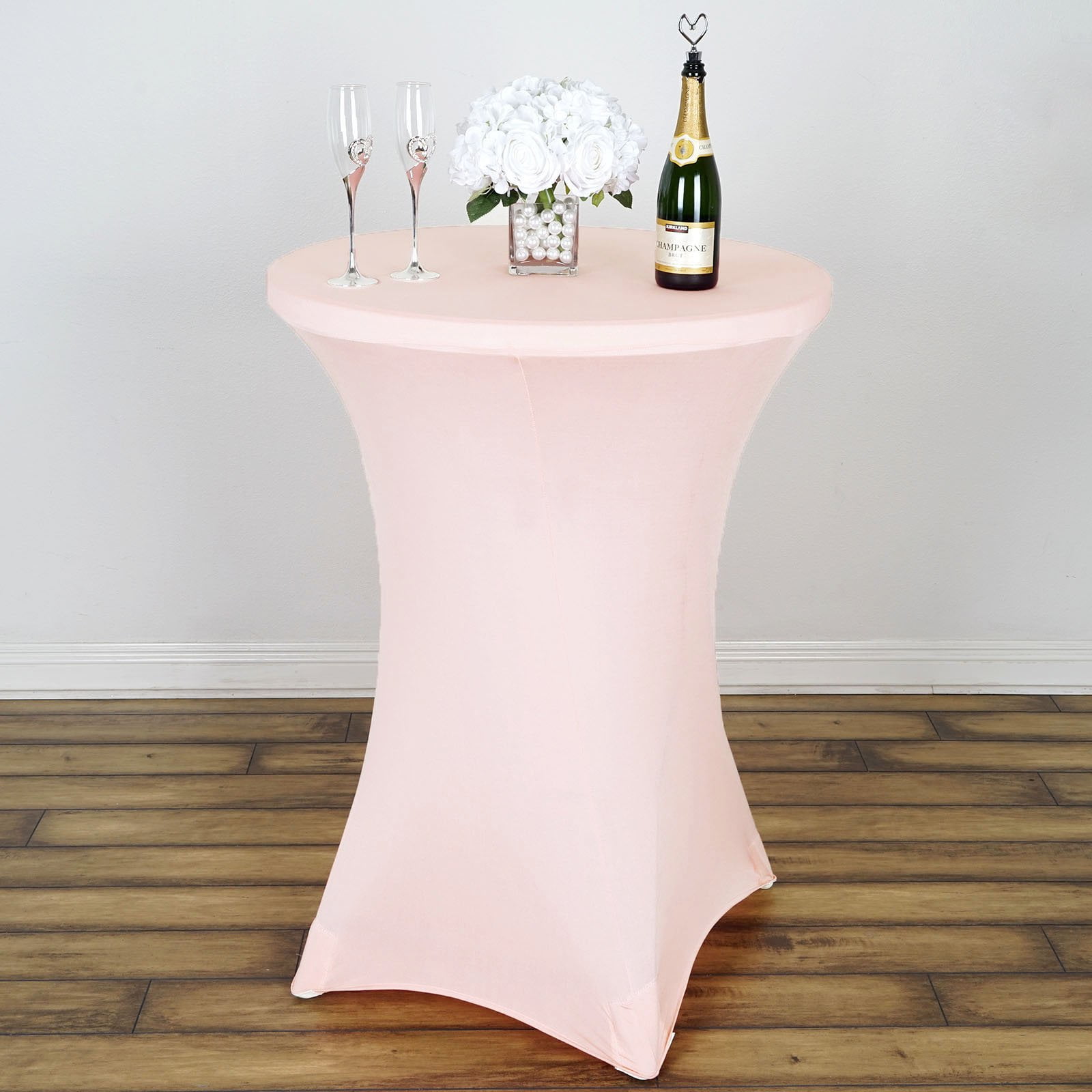 Efavormart Blush Wholesale Stretchy Spandex Tablecover For Cocktail