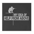 thumbnail image 2 of 9 Crowns Tees Help From Above Funny Military Sniper Tee Shirt (Juniors Charcoal, Medium), 2 of 2