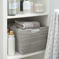 thumbnail image 5 of Simplify Large Rattan Tote Storage Basket in Grey, 5 of 6