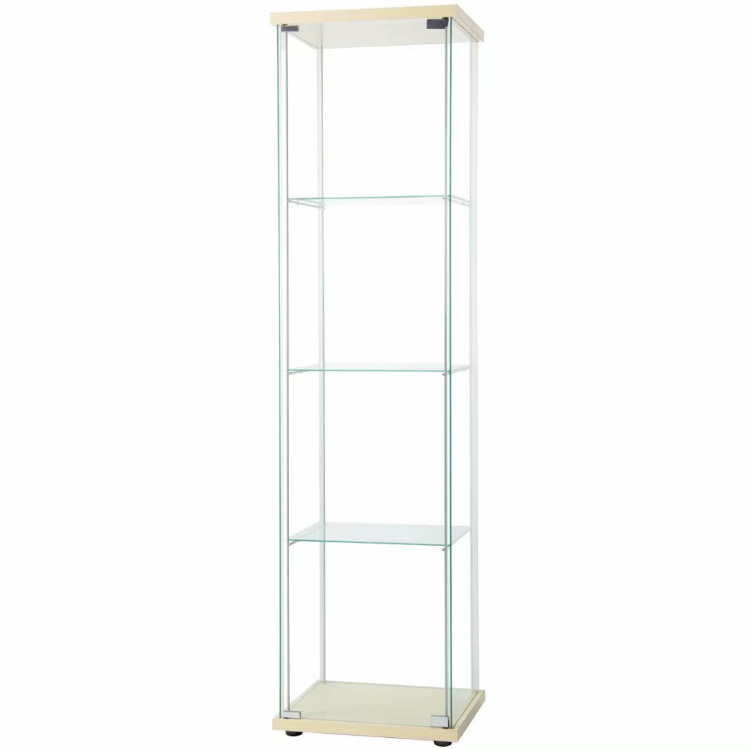 Glass Display Cabinet With Door Floor, Bookcase With Lockable Doors