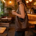 thumbnail image 6 of Tuvgenk Large Capacity Bucket Bag for Women, Vintage PU Leather Shoulder Crossbody Purse for Work Travel, 6 of 6